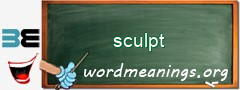WordMeaning blackboard for sculpt
